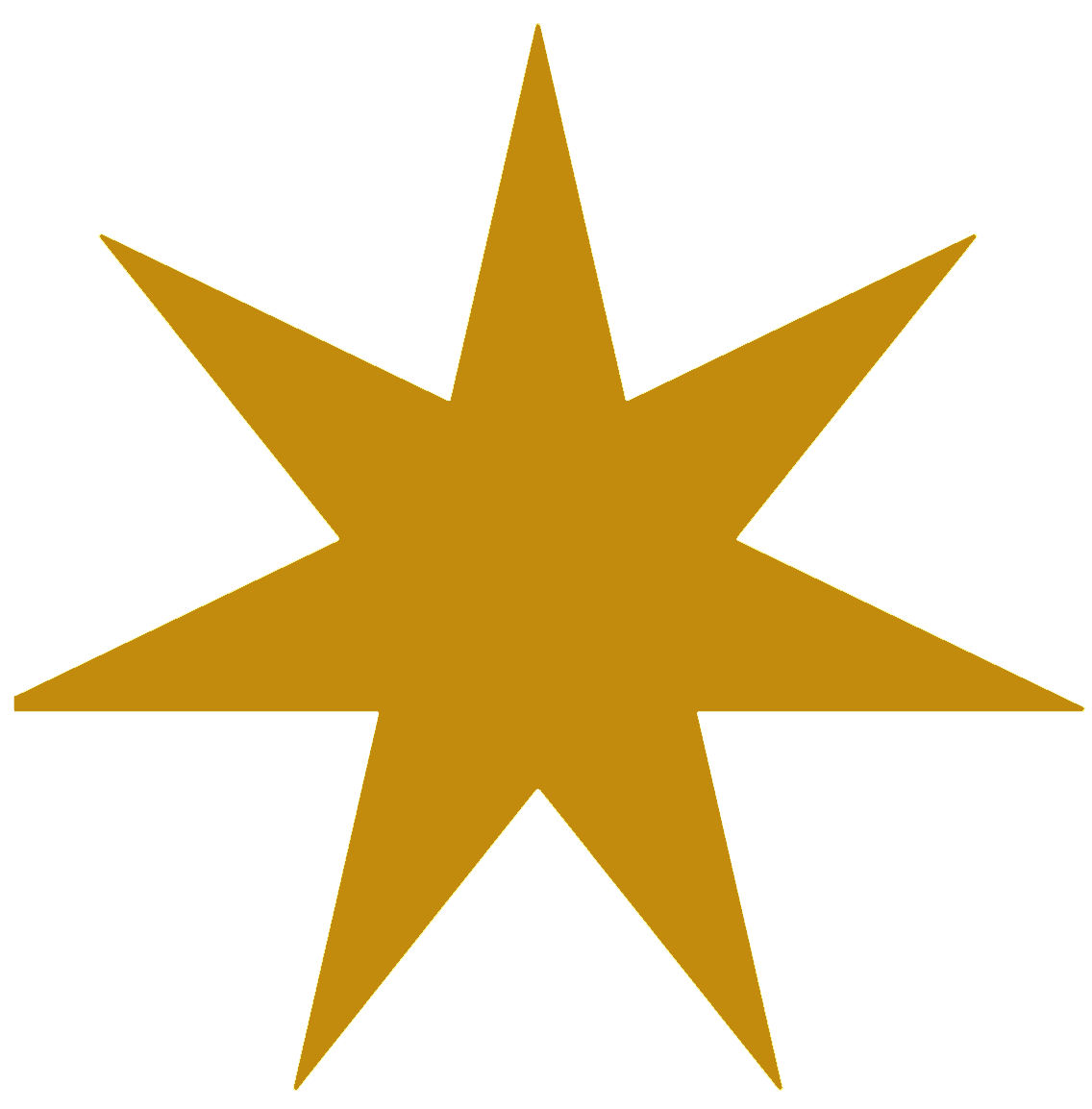 Une étoile d'Or à septs raies