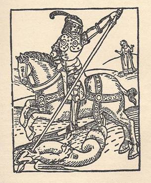 GPIO GLLR Saint Georges terrassant le dragon, La légende dorée de Jacques de Voragine edition Rombladi 1942